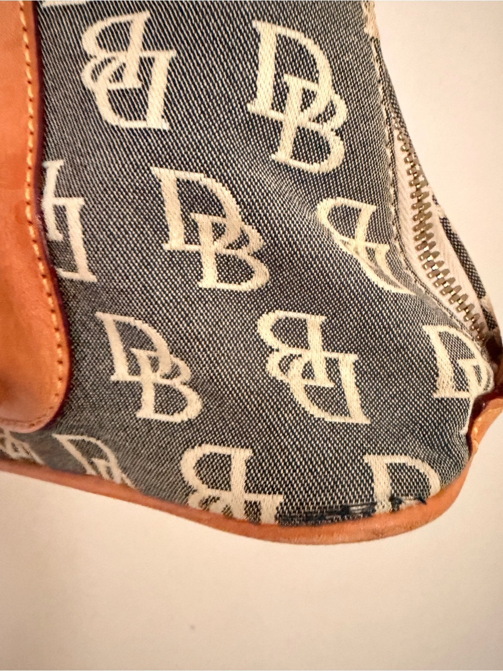 Dooney & Bourke Tan & Brown Signature Logo Satchel - Picture 7 of 10